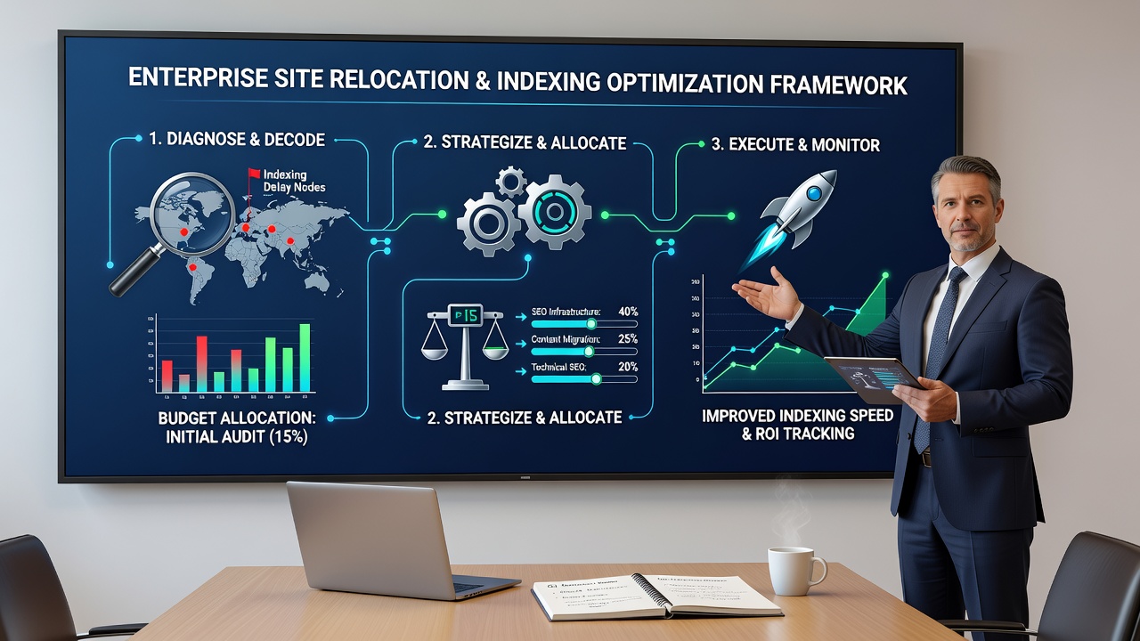 Detailed view of budget allocation charts and server resource monitoring during enterprise site migration